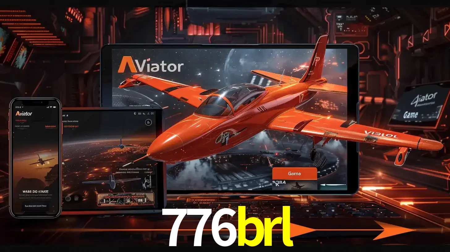 Apresentação tecnológica do jogo Aviator com um avião saindo da tela de um tablet, demonstrando a experiência imersiva em múltiplos dispositivos no 776brl.