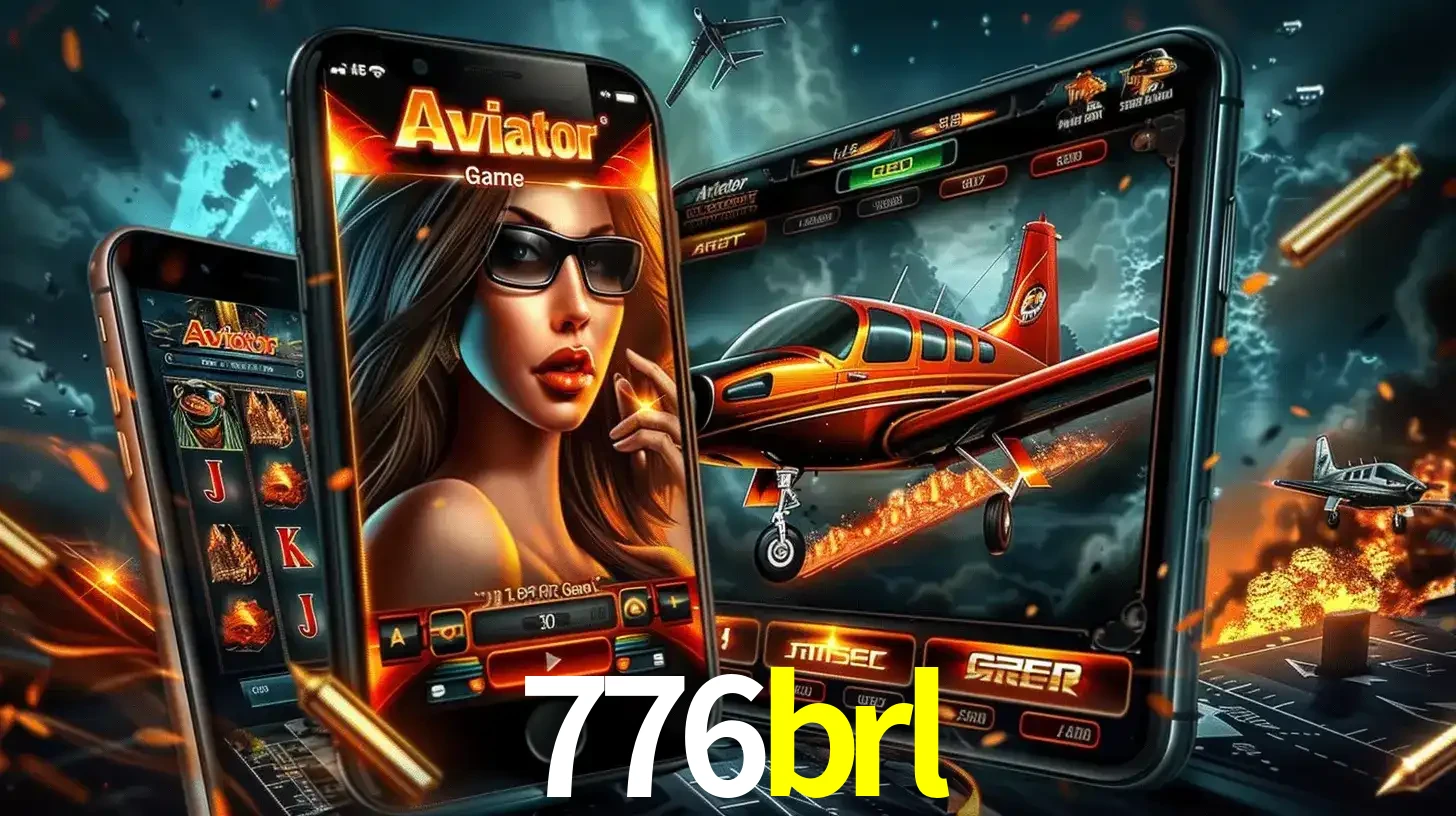 O popular jogo de apostas Aviator exibido em vários celulares e tablets, mostrando a interface emocionante e a ação de voo disponíveis para jogar agora no 776brl.