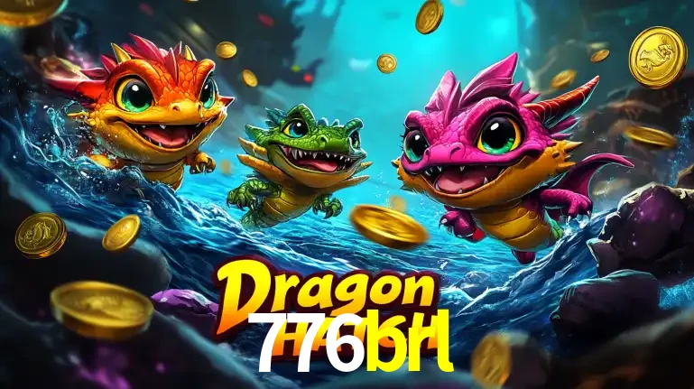 Arte promocional do jogo Dragon Hatch com três adoráveis dragões bebês nadando entre moedas de ouro, um dos slots mais divertidos para jogar no cassino 776brl.